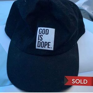 Original Black/White God Is Dope Fitted Unisex Hat